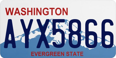 WA license plate AYX5866