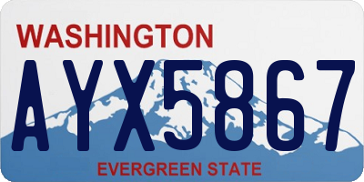 WA license plate AYX5867