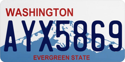 WA license plate AYX5869