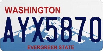 WA license plate AYX5870