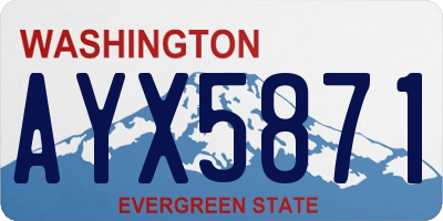 WA license plate AYX5871