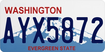 WA license plate AYX5872