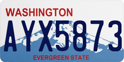 WA license plate AYX5873