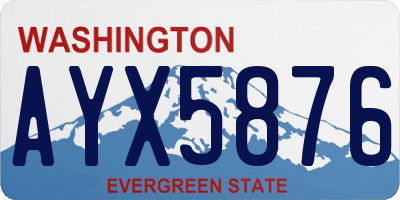 WA license plate AYX5876