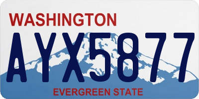 WA license plate AYX5877