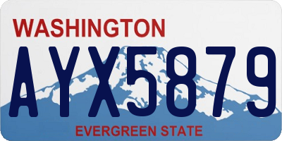 WA license plate AYX5879