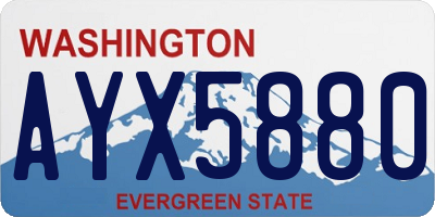 WA license plate AYX5880