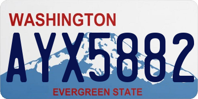 WA license plate AYX5882