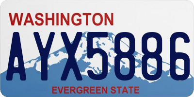 WA license plate AYX5886