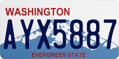 WA license plate AYX5887