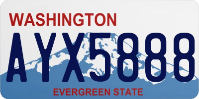 WA license plate AYX5888