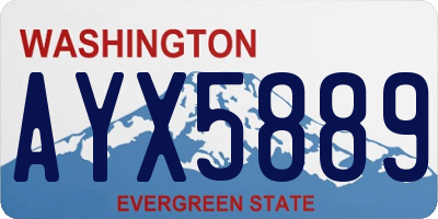 WA license plate AYX5889