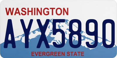 WA license plate AYX5890