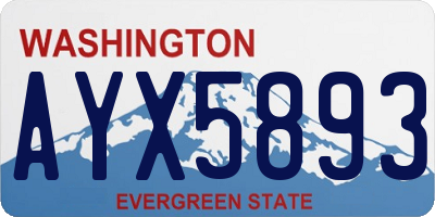 WA license plate AYX5893