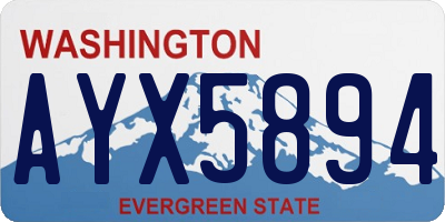 WA license plate AYX5894