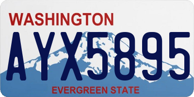 WA license plate AYX5895