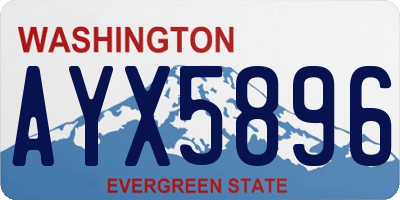 WA license plate AYX5896