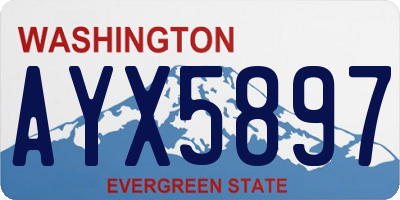 WA license plate AYX5897