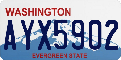 WA license plate AYX5902