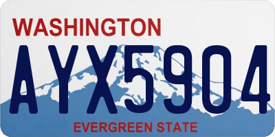 WA license plate AYX5904