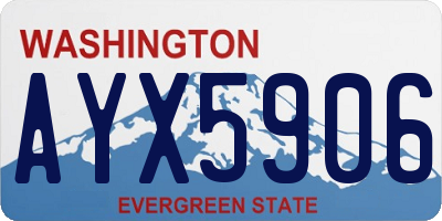 WA license plate AYX5906