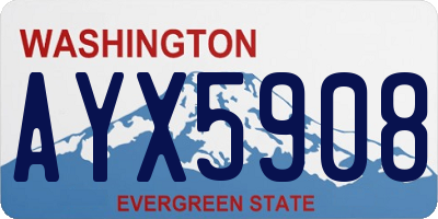 WA license plate AYX5908