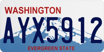 WA license plate AYX5912