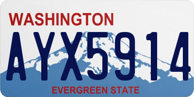 WA license plate AYX5914