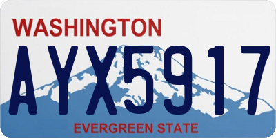 WA license plate AYX5917