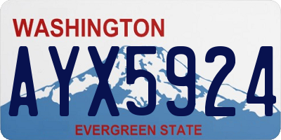 WA license plate AYX5924