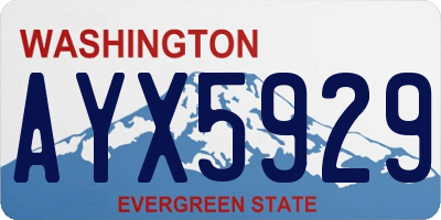 WA license plate AYX5929