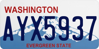 WA license plate AYX5937