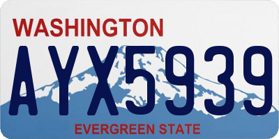 WA license plate AYX5939