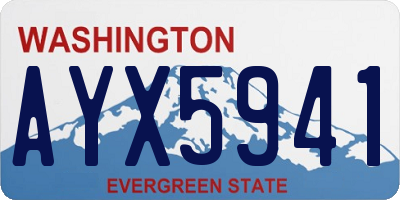 WA license plate AYX5941