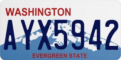 WA license plate AYX5942