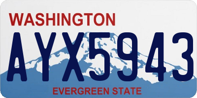 WA license plate AYX5943