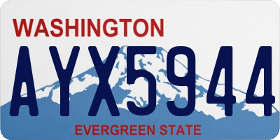 WA license plate AYX5944