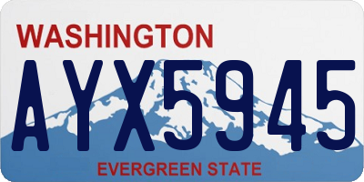 WA license plate AYX5945