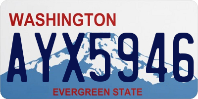 WA license plate AYX5946