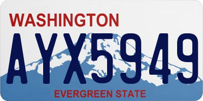 WA license plate AYX5949