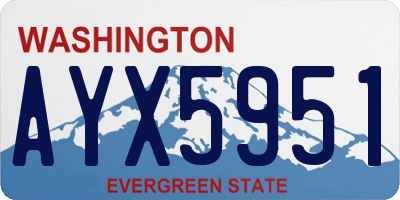 WA license plate AYX5951