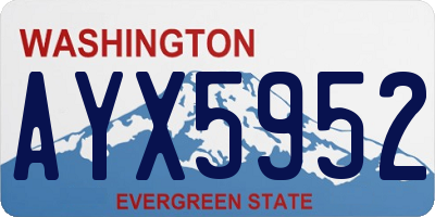 WA license plate AYX5952