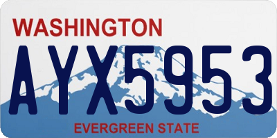 WA license plate AYX5953