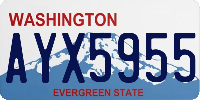 WA license plate AYX5955