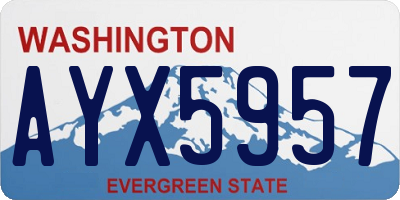 WA license plate AYX5957