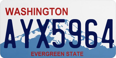 WA license plate AYX5964