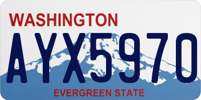 WA license plate AYX5970