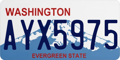 WA license plate AYX5975