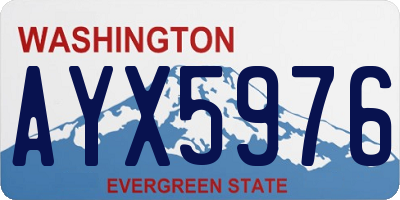 WA license plate AYX5976