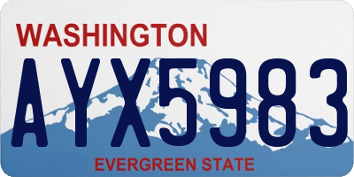 WA license plate AYX5983